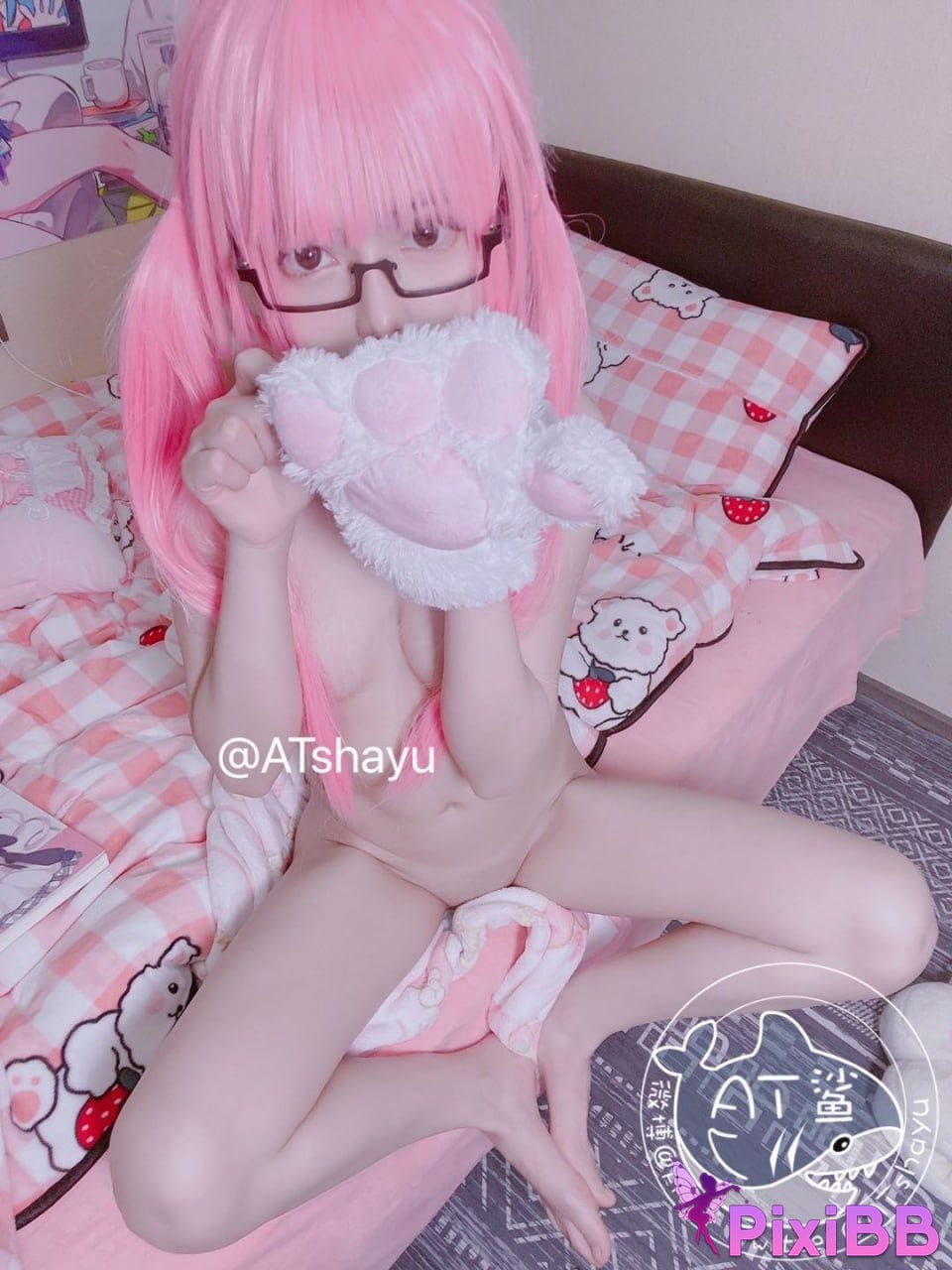 Cosplayer AT shark cute blanket PixiBB.COM 028