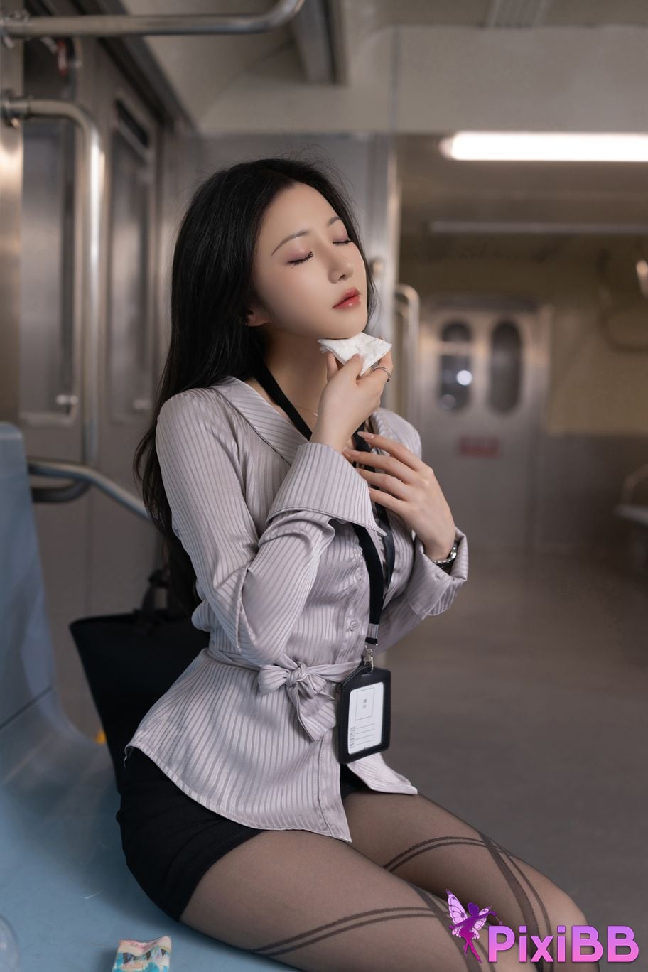 No watermark for in app purchases caviar Fish XIUREN model Hypnotic subway PixiBB.COM 018