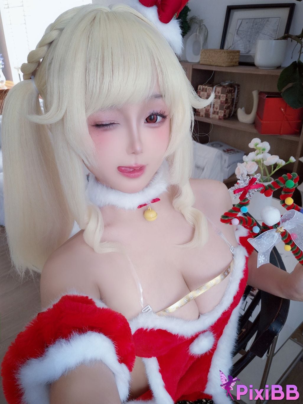 Cosplayer Hinajiao Christmas day PixiBB.COM 076