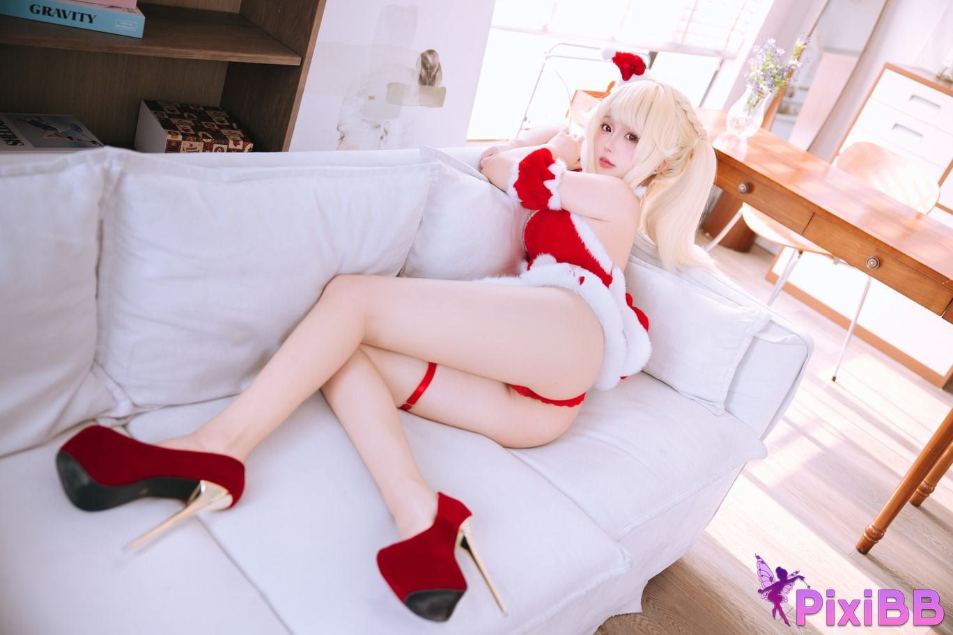 Cosplayer Hinajiao Christmas day PixiBB.COM 079