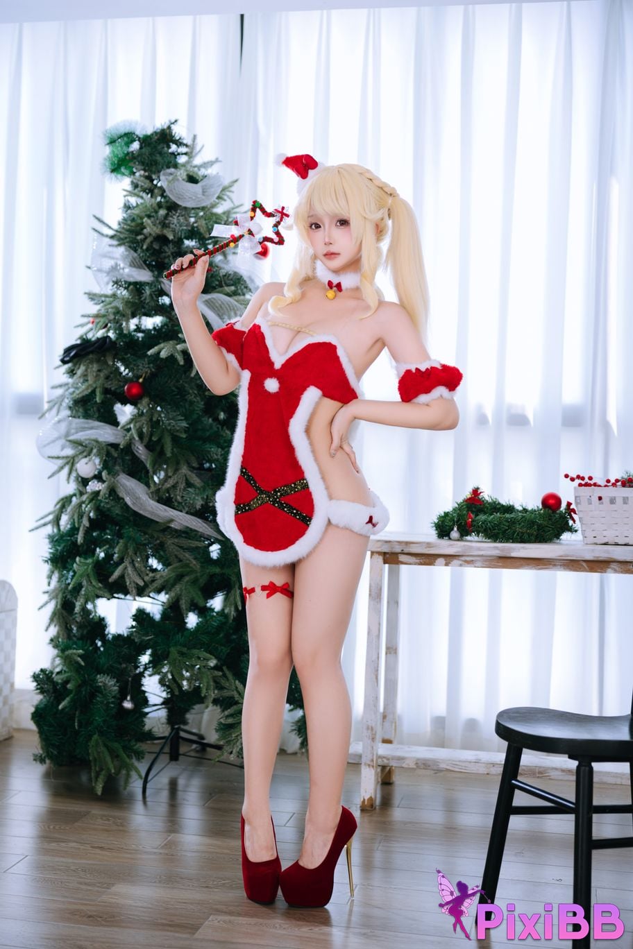 Cosplayer Hinajiao Christmas day PixiBB.COM 098