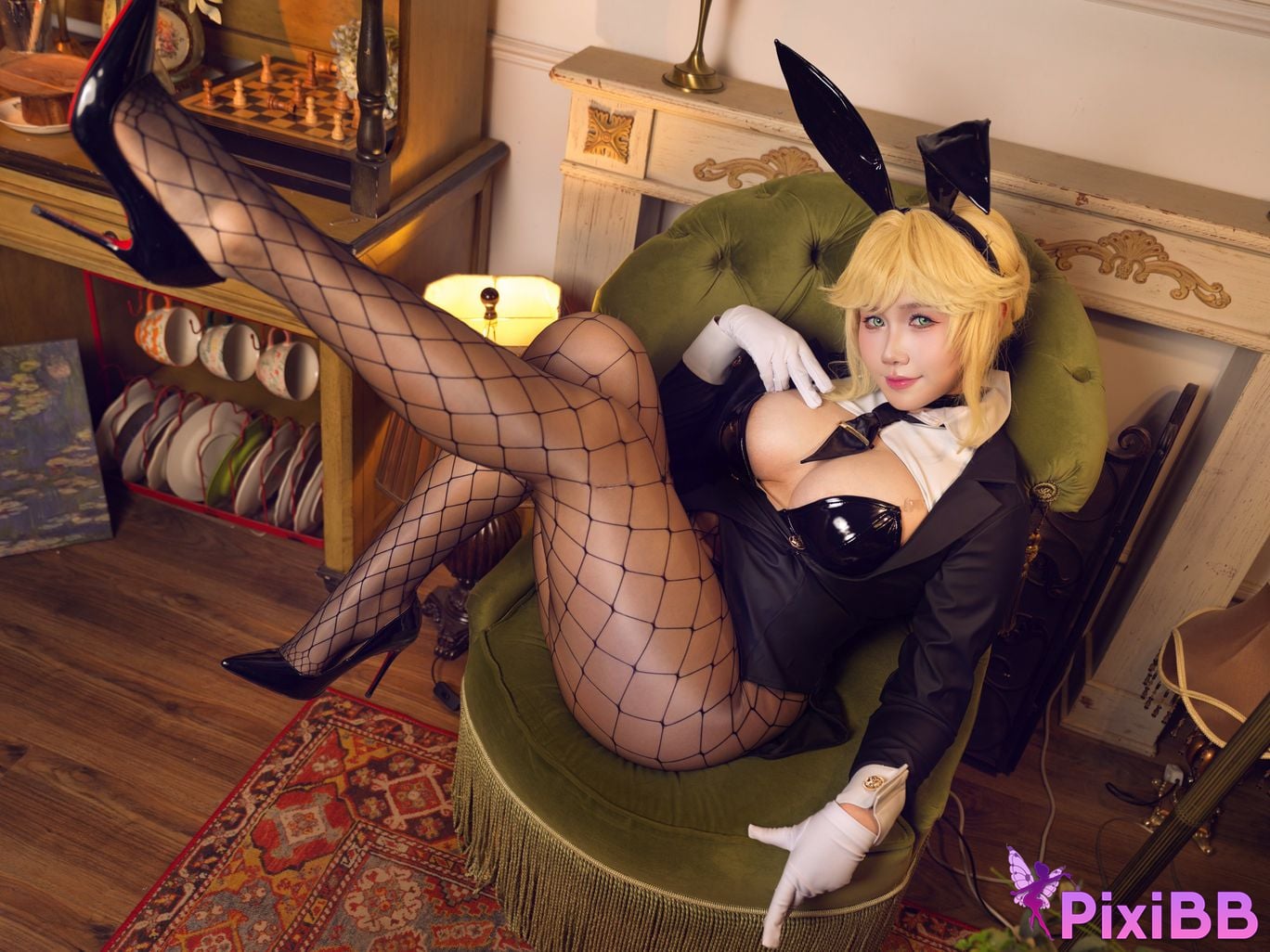 Cosplayer Mahua Sauce goddess of victory Nikki charity bunny girl PixiBB.COM 016