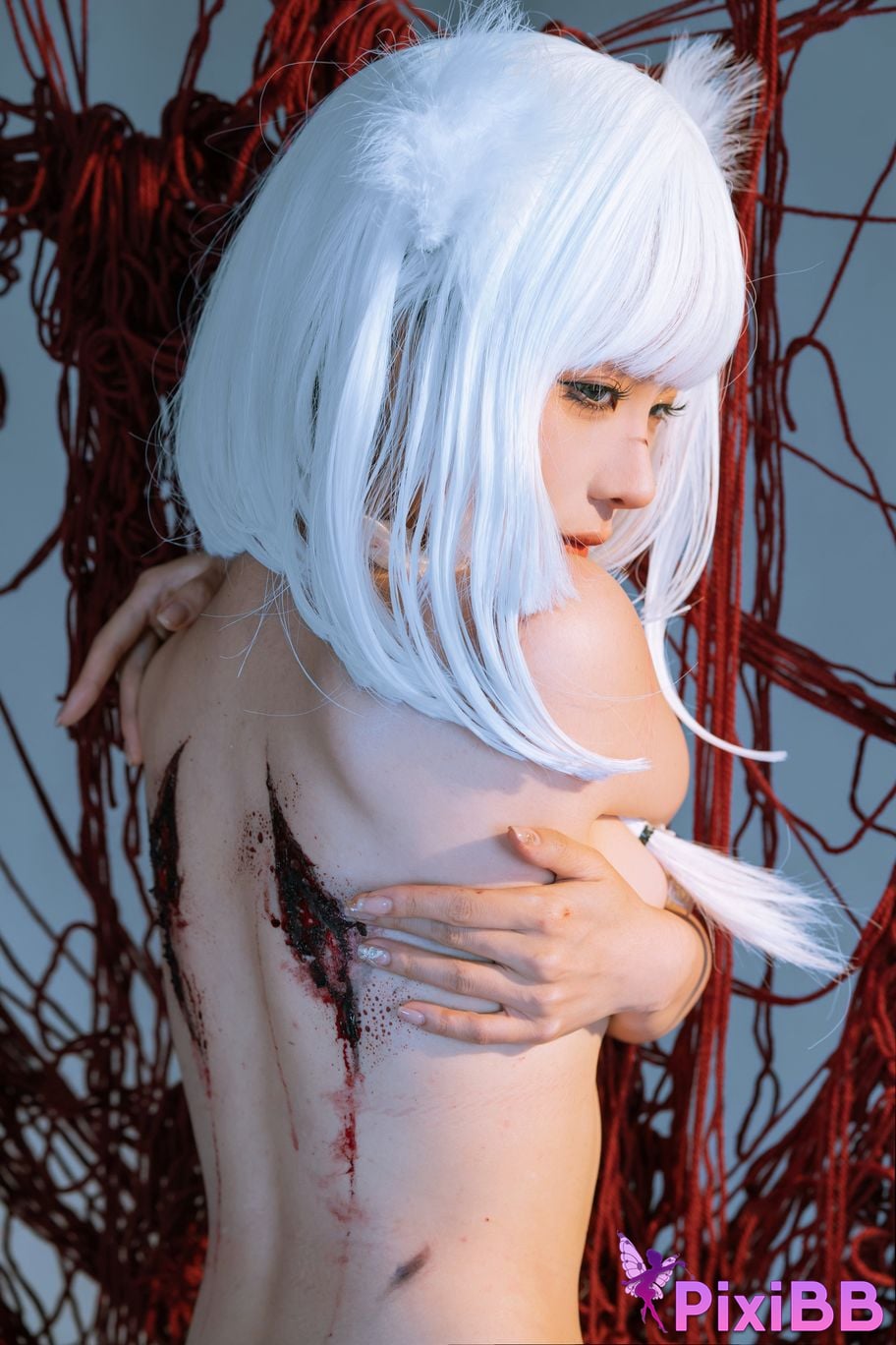 Cosplayer Stupid Momo chunmomo Broken wings PixiBB.COM 035