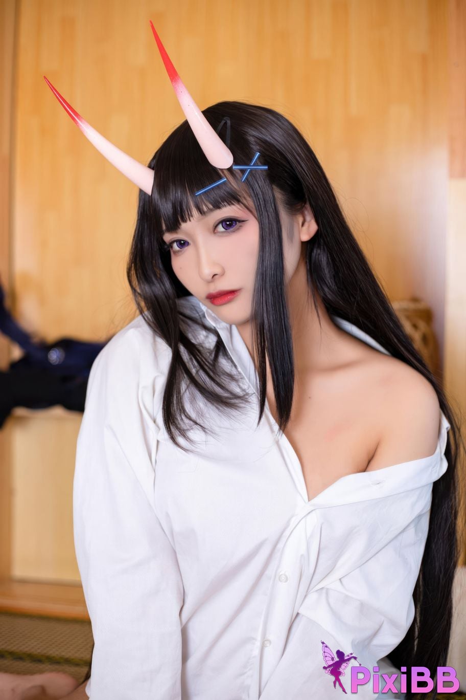 Cosplayer Luo Li LoLiSAMA azur lane Noshiro shirt PixiBB.COM 028