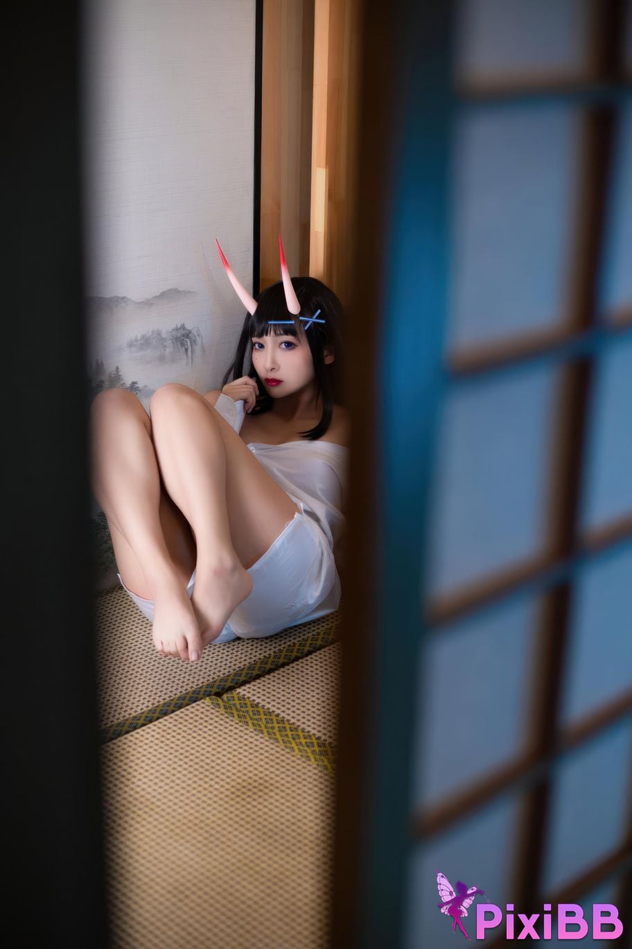 Cosplayer Luo Li LoLiSAMA azur lane Noshiro shirt PixiBB.COM 062