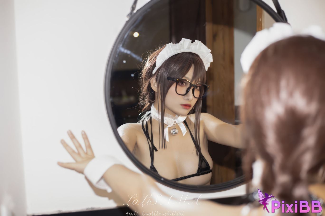 Cosplayer Luo Li LoLiSAMA FGO Yu Ji maid bikini PixiBB.COM 052