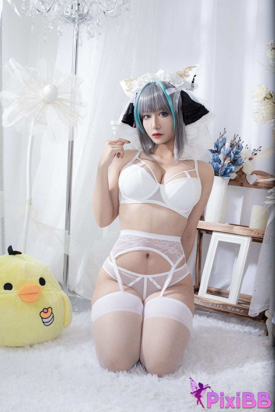 Cosplayer Luo Li LoLiSAMA Cheshire fan underwear PixiBB.COM 002