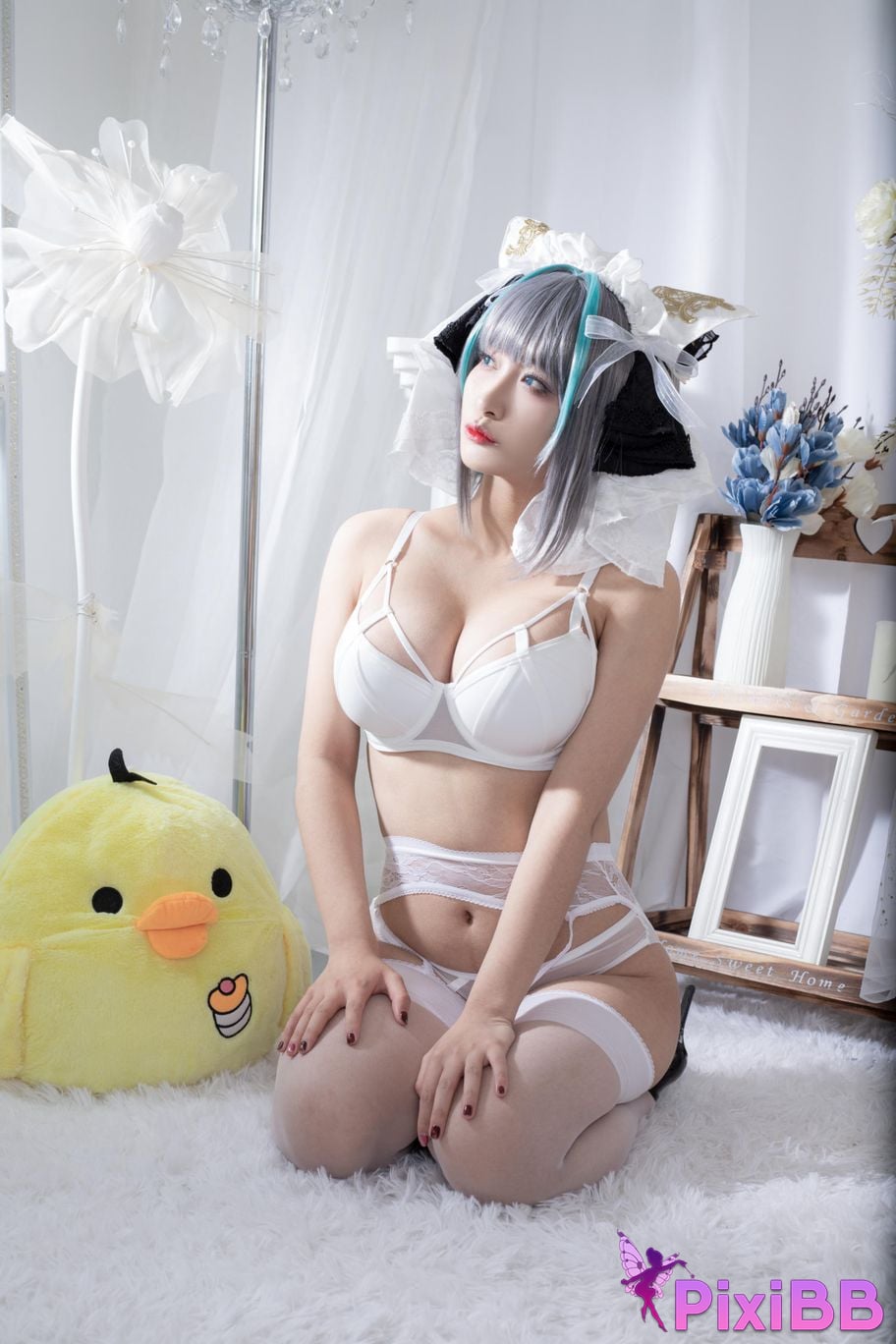 Cosplayer Luo Li LoLiSAMA Cheshire fan underwear PixiBB.COM 003