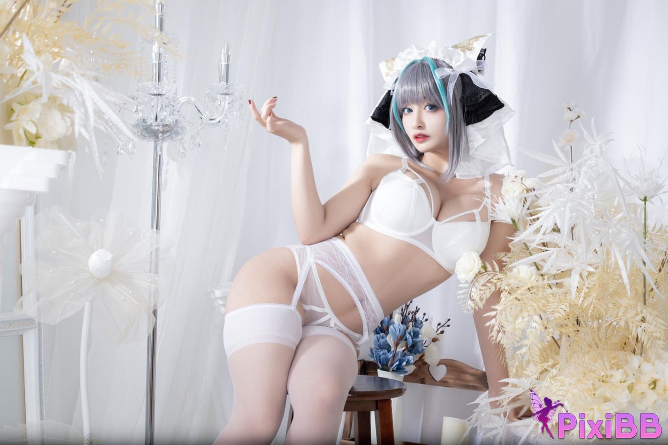 Cosplayer Luo Li LoLiSAMA Cheshire fan underwear PixiBB.COM 005