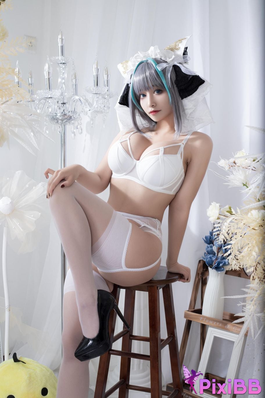 Cosplayer Luo Li LoLiSAMA Cheshire fan underwear PixiBB.COM 009