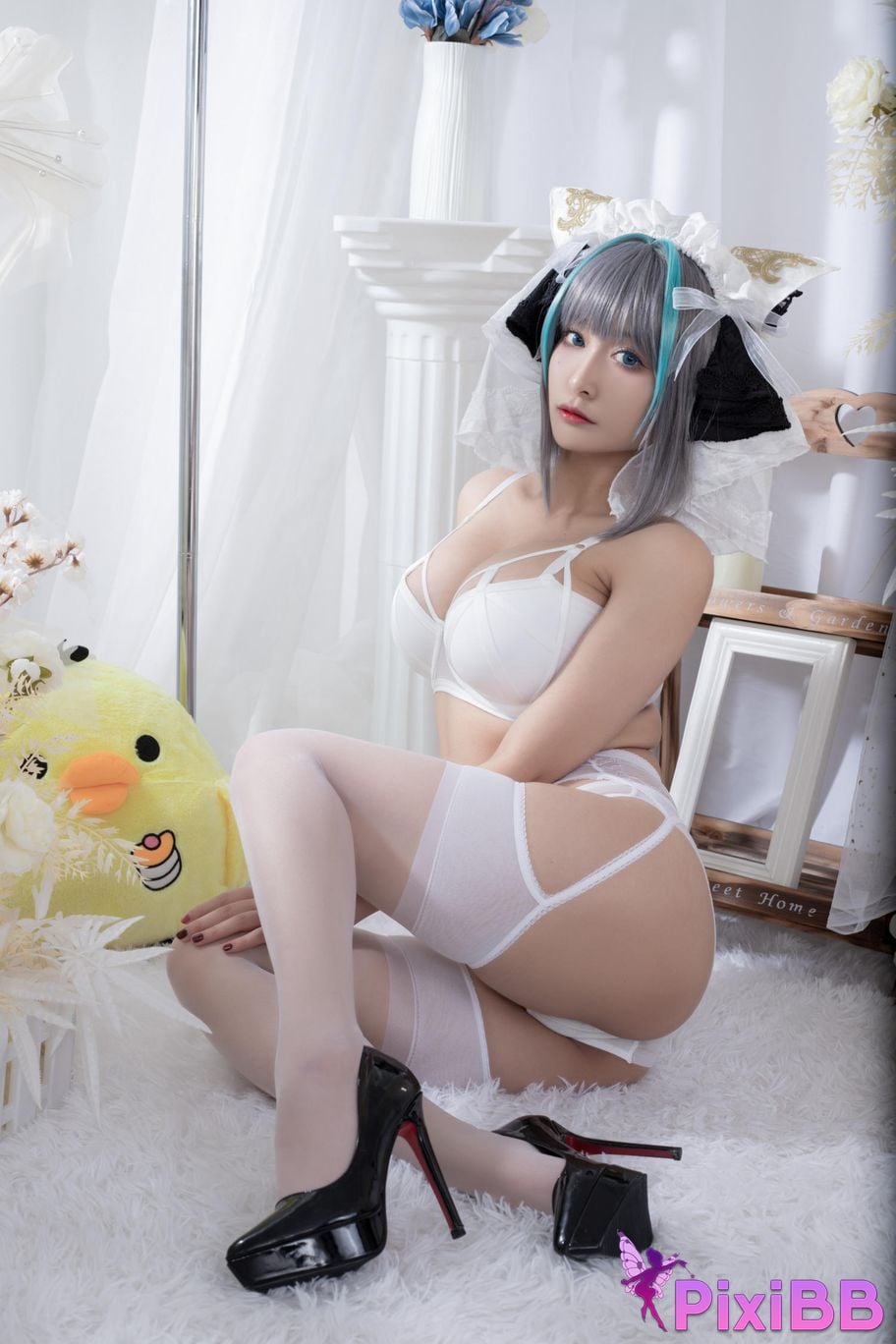 Cosplayer Luo Li LoLiSAMA Cheshire fan underwear PixiBB.COM 012