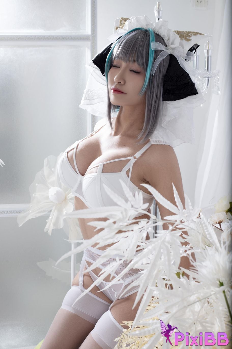 Cosplayer Luo Li LoLiSAMA Cheshire fan underwear PixiBB.COM 022