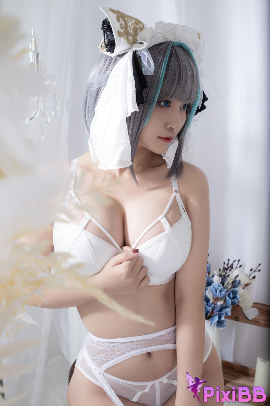 Cosplayer Luo Li LoLiSAMA Cheshire fan underwear PixiBB.COM 024