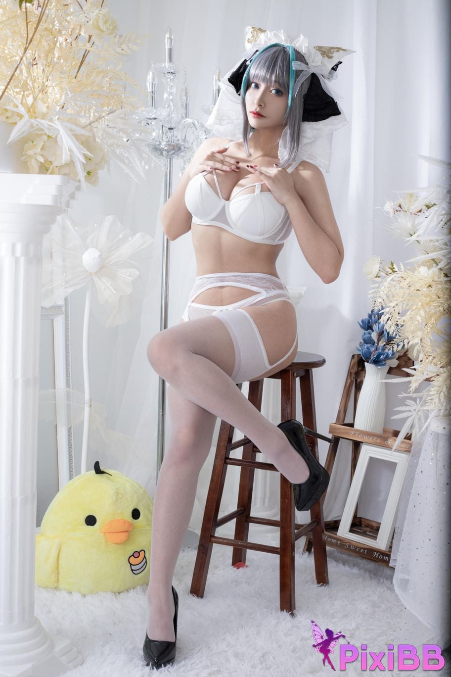 Cosplayer Luo Li LoLiSAMA Cheshire fan underwear PixiBB.COM 026