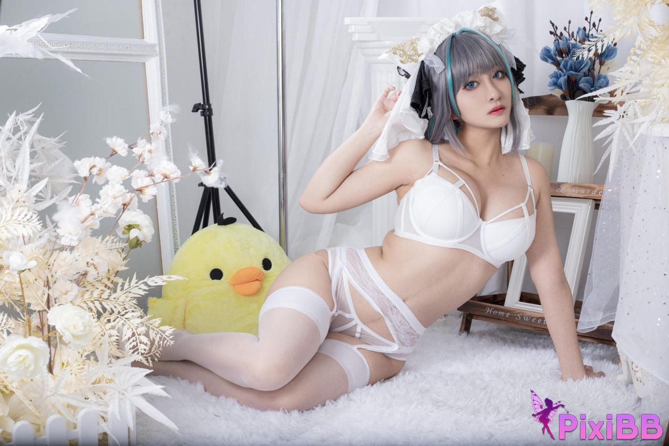 Cosplayer Luo Li LoLiSAMA Cheshire fan underwear PixiBB.COM 030