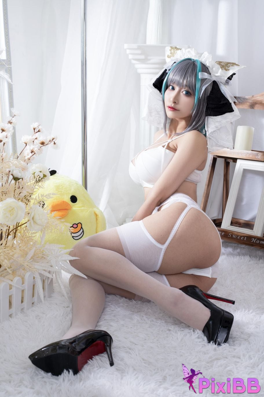 Cosplayer Luo Li LoLiSAMA Cheshire fan underwear PixiBB.COM 062