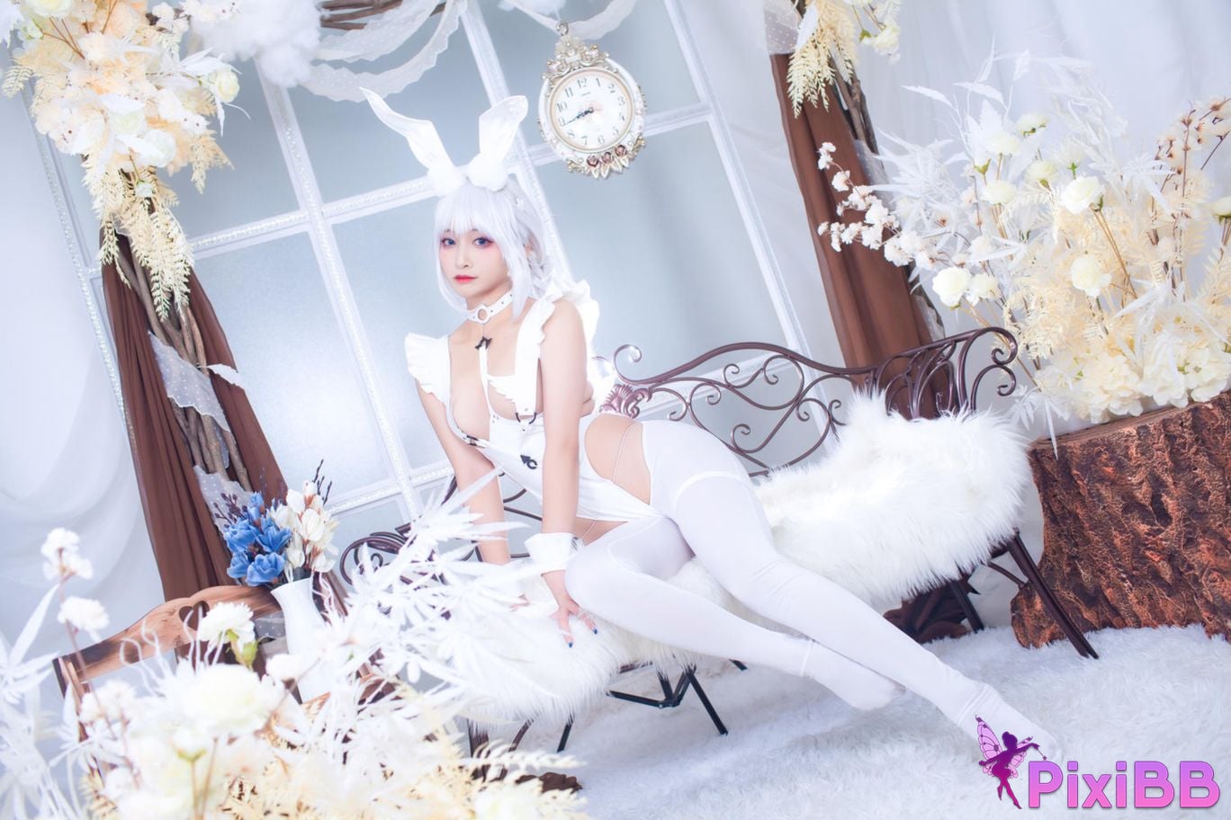 Cosplayer Luo Li LoLiSAMA azur lane vicious white rabbit PixiBB.COM 004