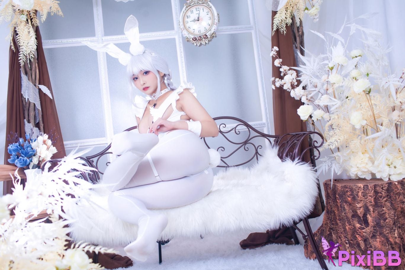 Cosplayer Luo Li LoLiSAMA azur lane vicious white rabbit PixiBB.COM 021