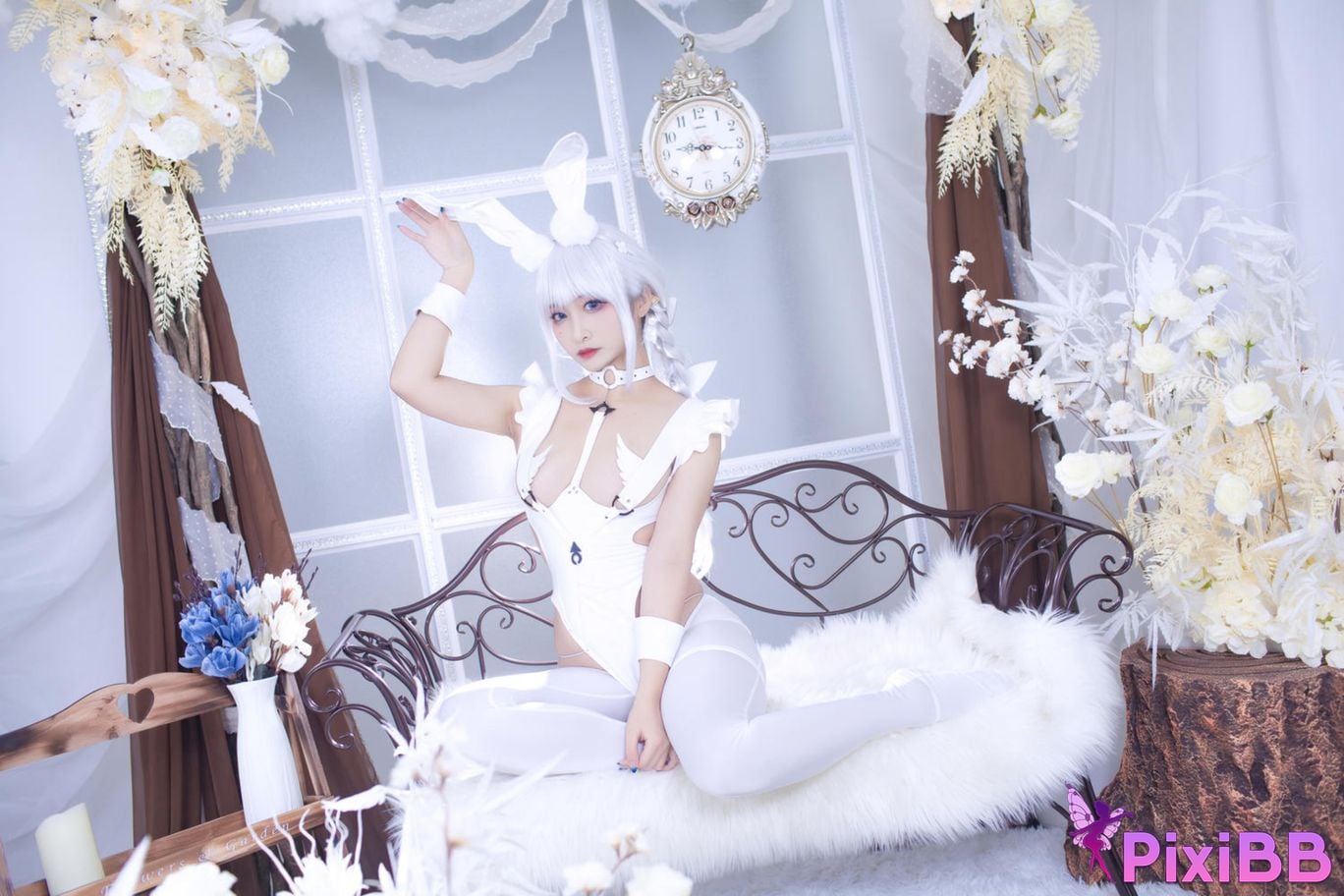Cosplayer Luo Li LoLiSAMA azur lane vicious white rabbit PixiBB.COM 041