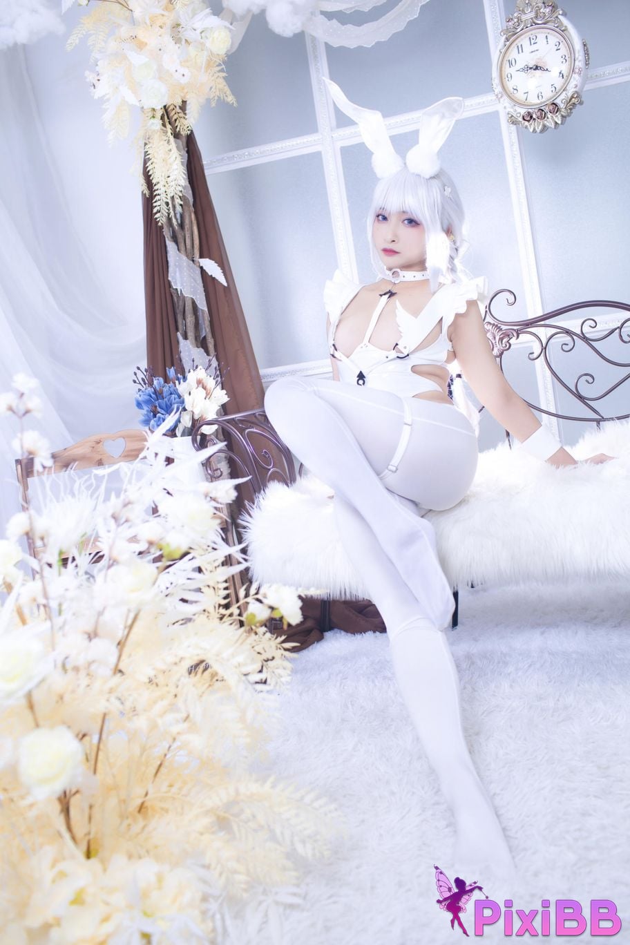 Cosplayer Luo Li LoLiSAMA azur lane vicious white rabbit PixiBB.COM 043