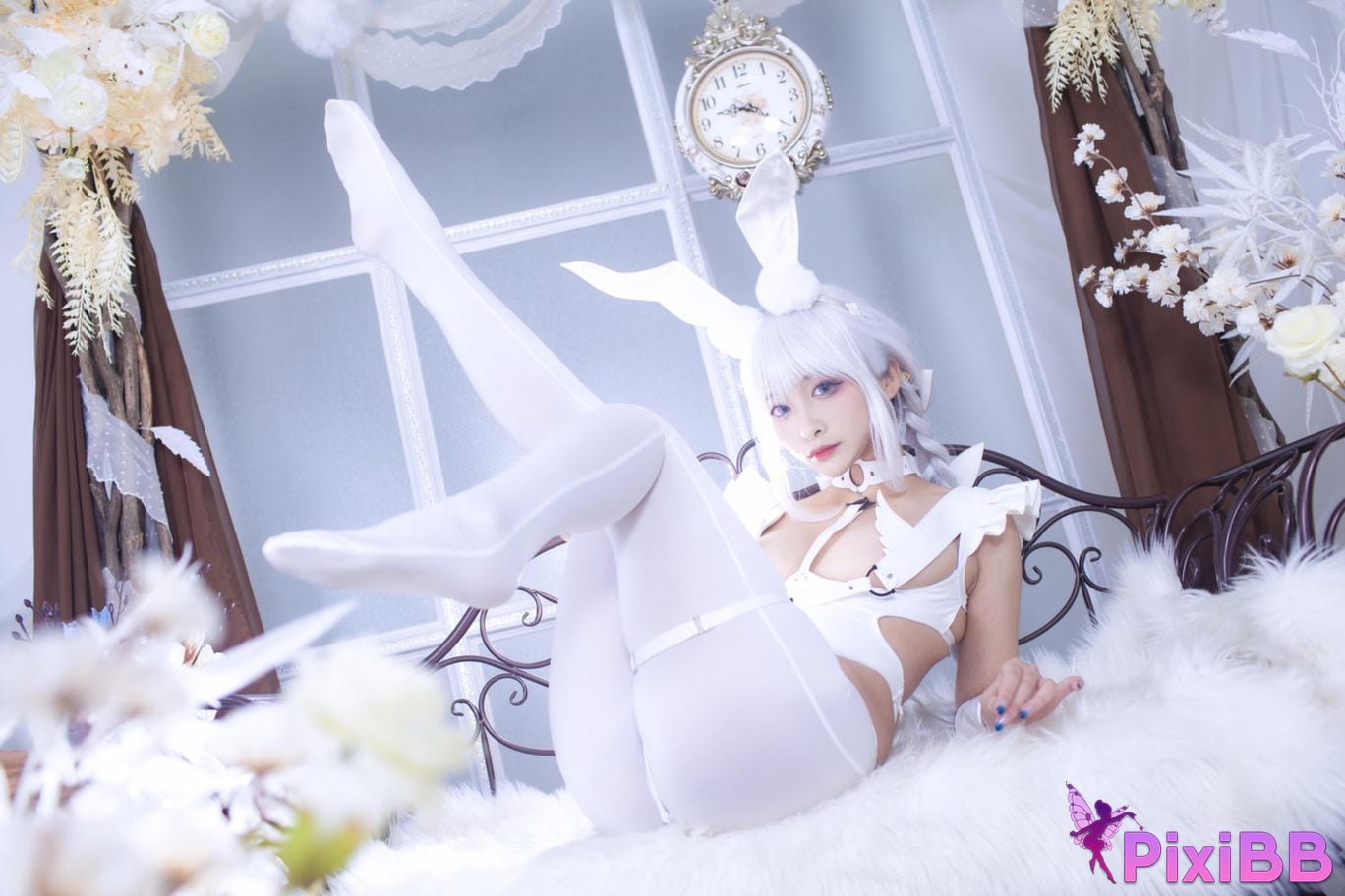Cosplayer Luo Li LoLiSAMA azur lane vicious white rabbit PixiBB.COM 046