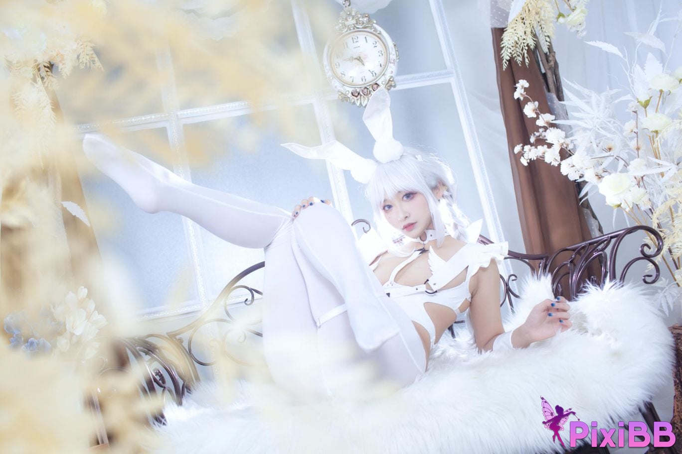 Cosplayer Luo Li LoLiSAMA azur lane vicious white rabbit PixiBB.COM 048