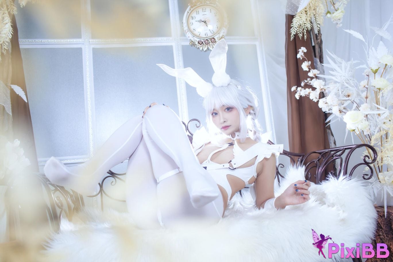 Cosplayer Luo Li LoLiSAMA azur lane vicious white rabbit PixiBB.COM 049