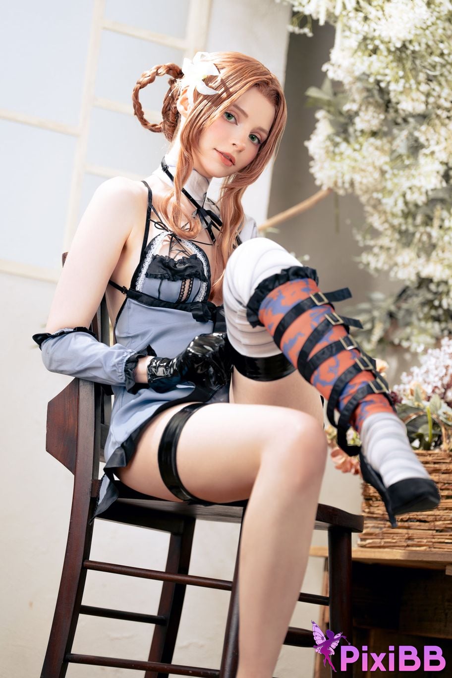 Cosplayer Peach milky Kaine Aerith PixiBB.COM 002