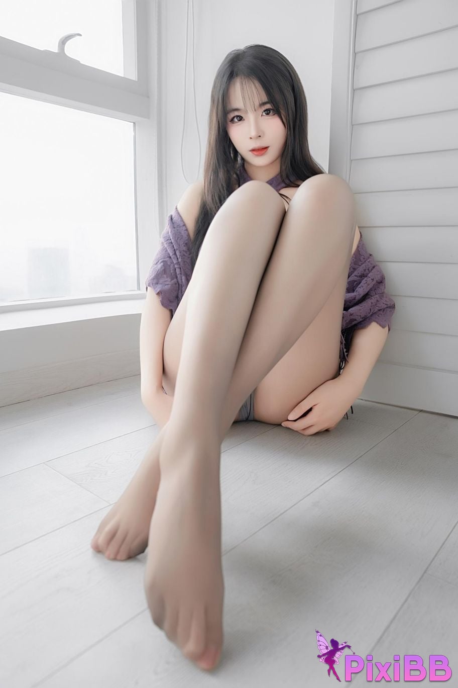 Cosplayer Senior Sister Xuan Xiao purple cheongsam PixiBB.COM 049