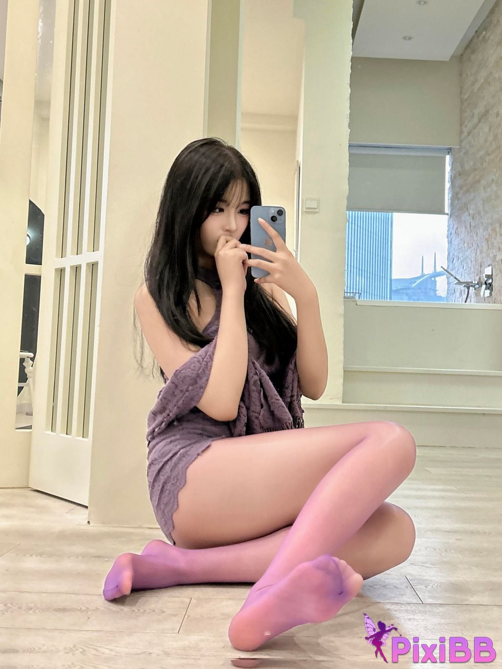 Cosplayer Senior Sister Xuan Xiao purple cheongsam PixiBB.COM 114