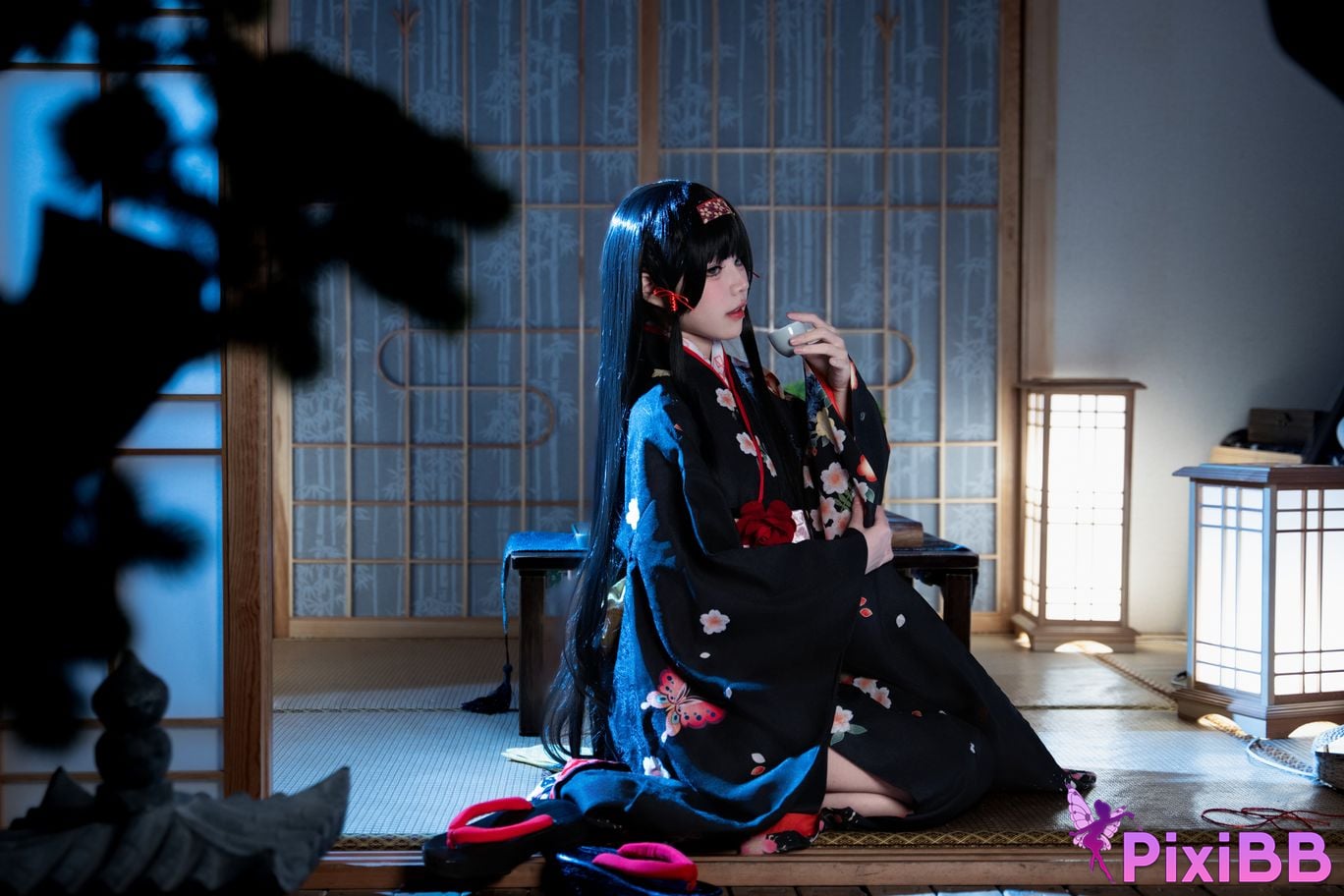 Cosplayer Shimizu Nagi lotus flower PixiBB.COM 007