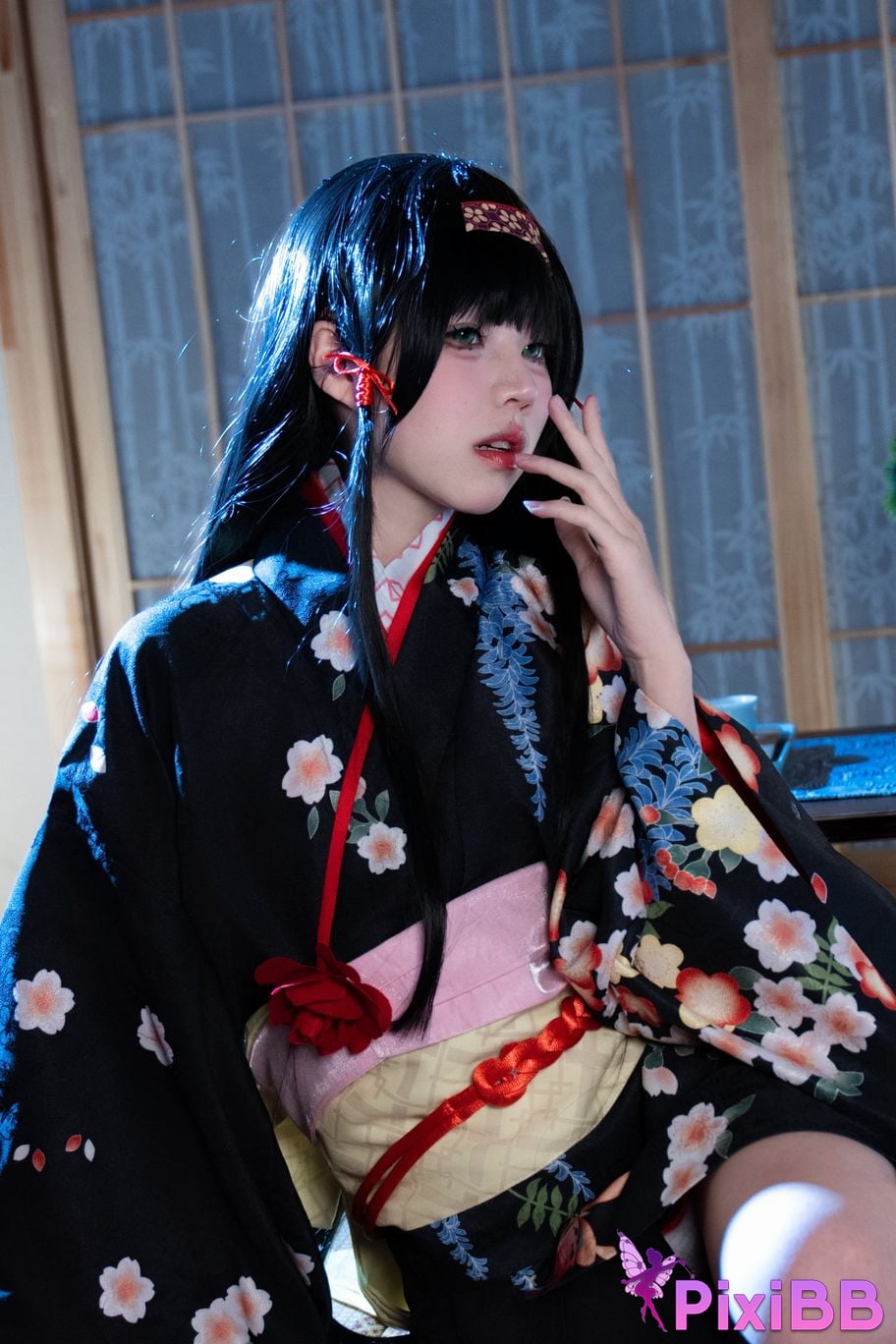 Cosplayer Shimizu Nagi lotus flower PixiBB.COM 009