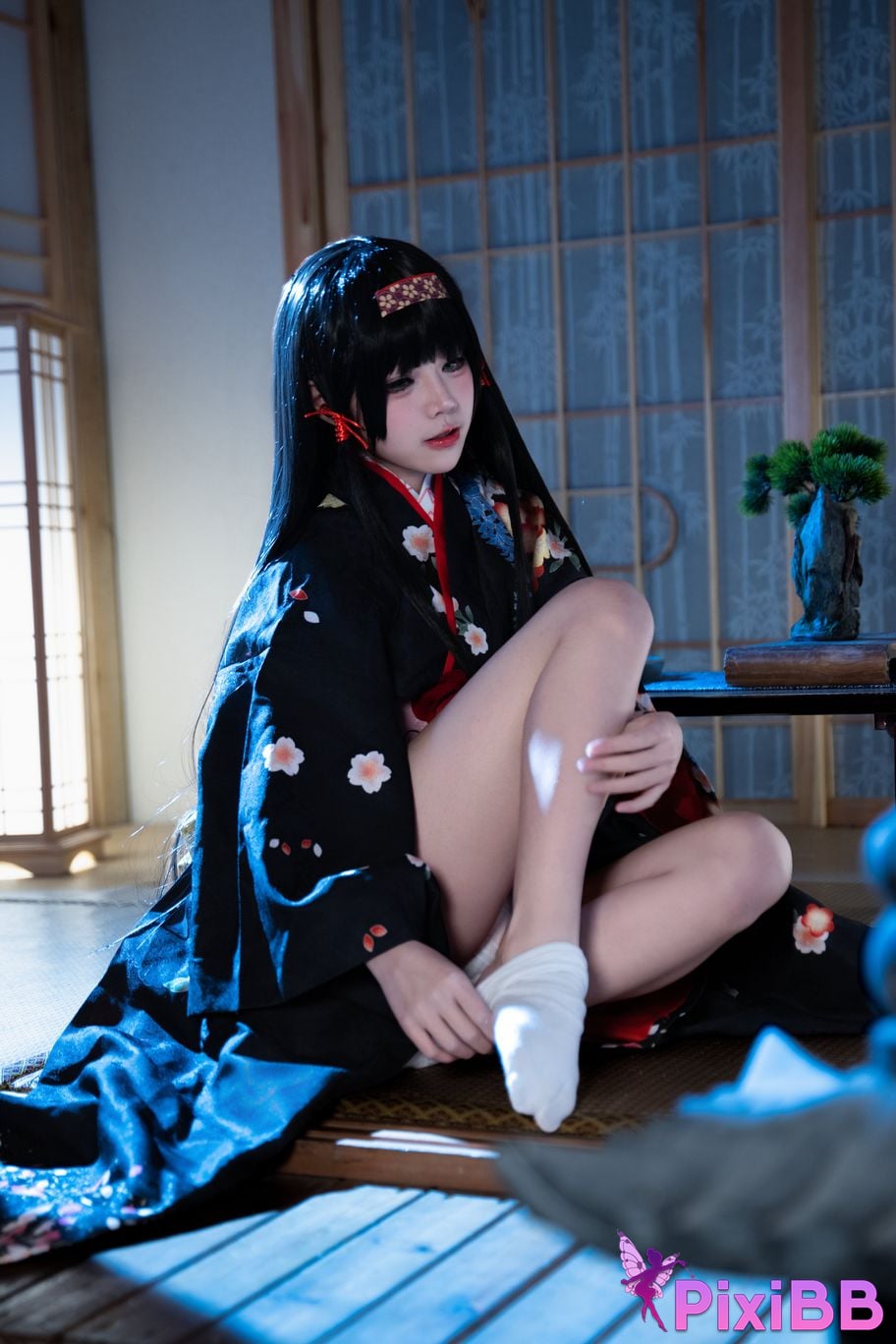 Cosplayer Shimizu Nagi lotus flower PixiBB.COM 027