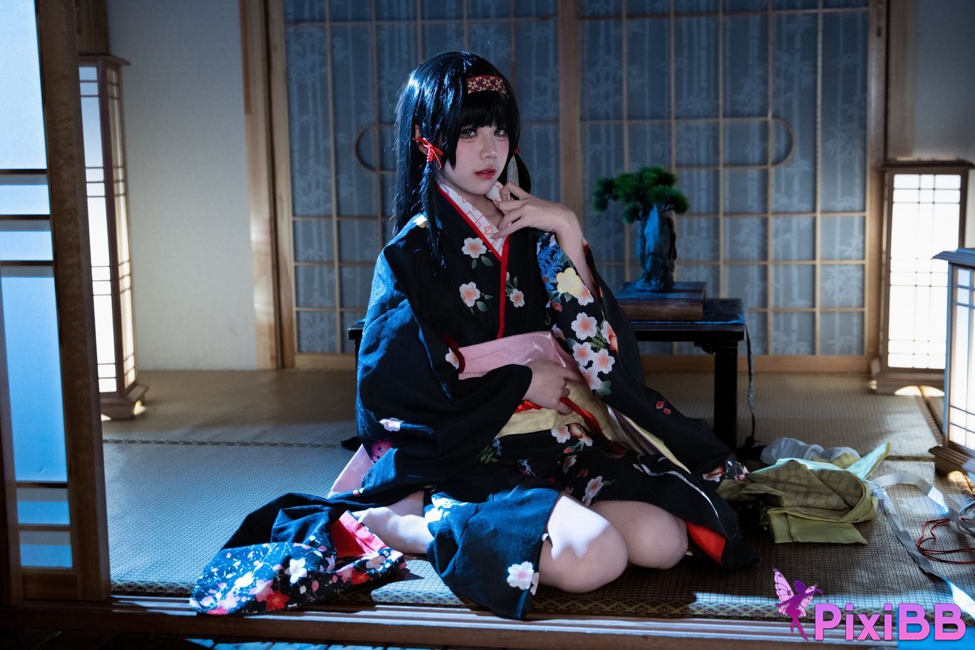 Cosplayer Shimizu Nagi lotus flower PixiBB.COM 049