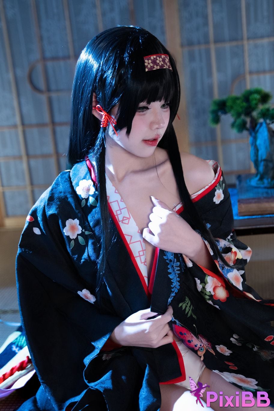 Cosplayer Shimizu Nagi lotus flower PixiBB.COM 053