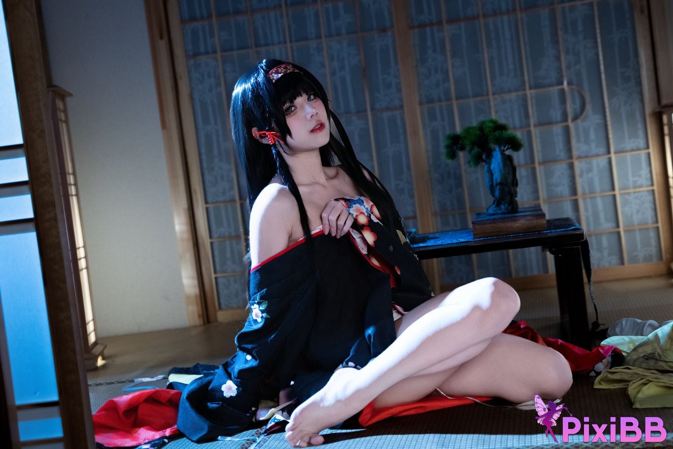 Cosplayer Shimizu Nagi lotus flower PixiBB.COM 056