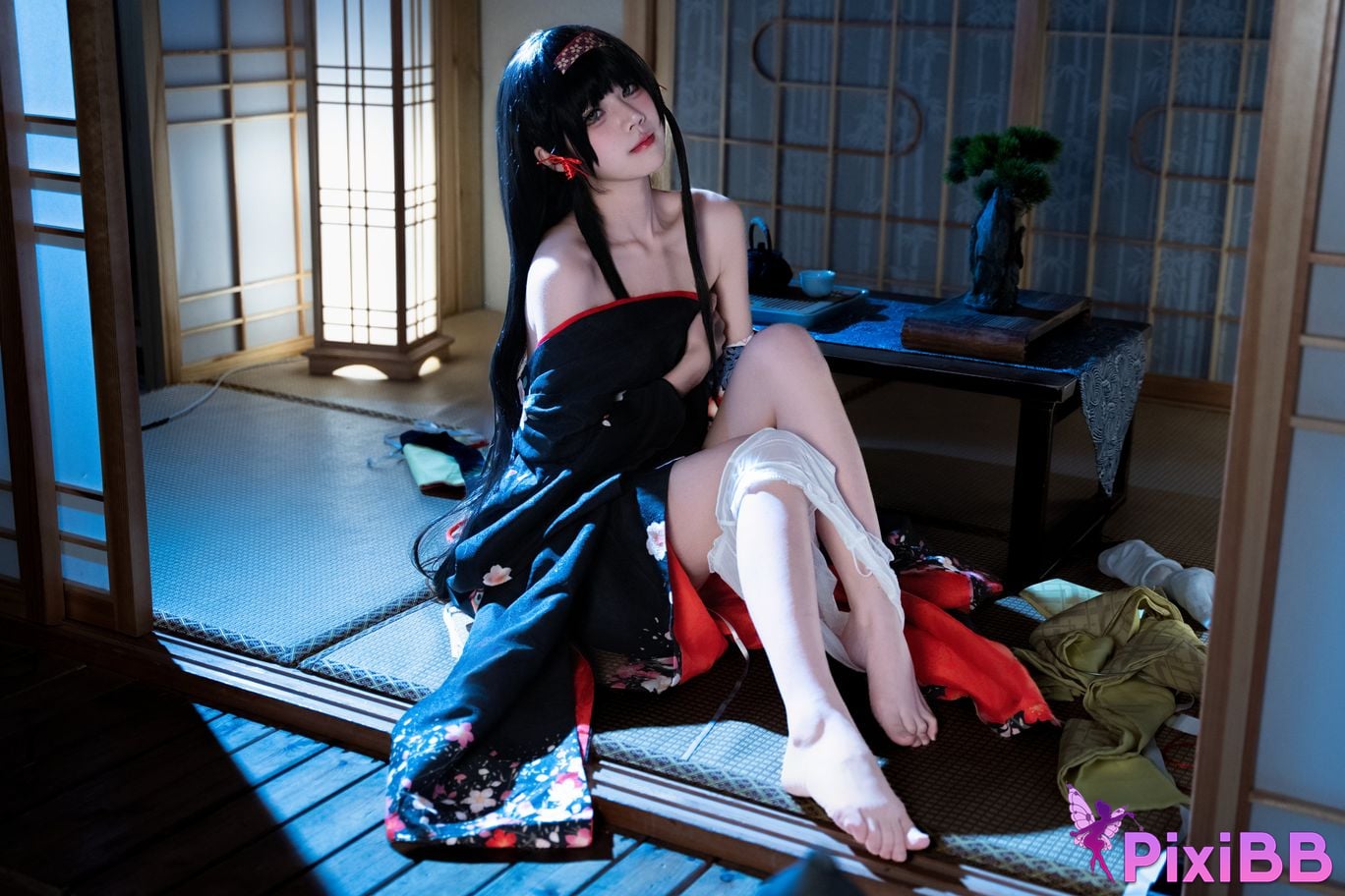 Cosplayer Shimizu Nagi lotus flower PixiBB.COM 060