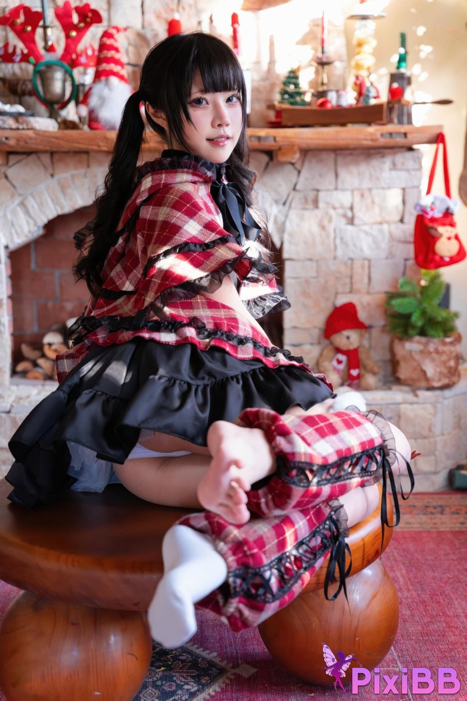 Cosplayer Shimizu Nagi Christmas day and night PixiBB.COM 013