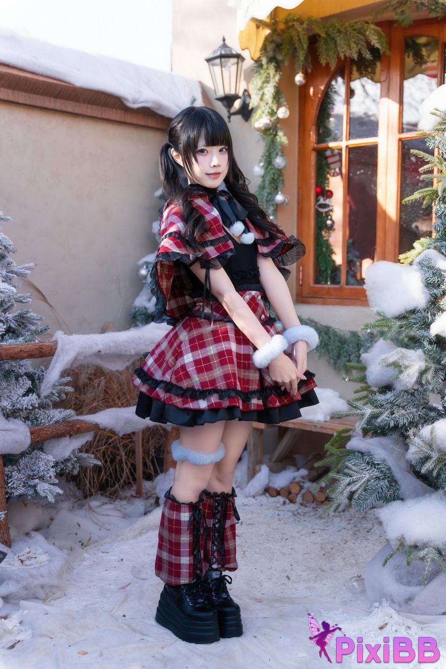 Cosplayer Shimizu Nagi Christmas day and night PixiBB.COM 026