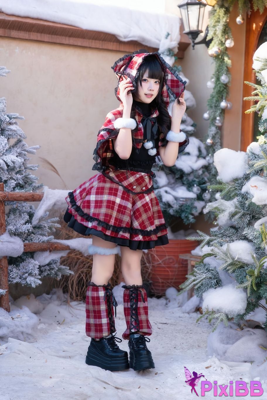 Cosplayer Shimizu Nagi Christmas day and night PixiBB.COM 037