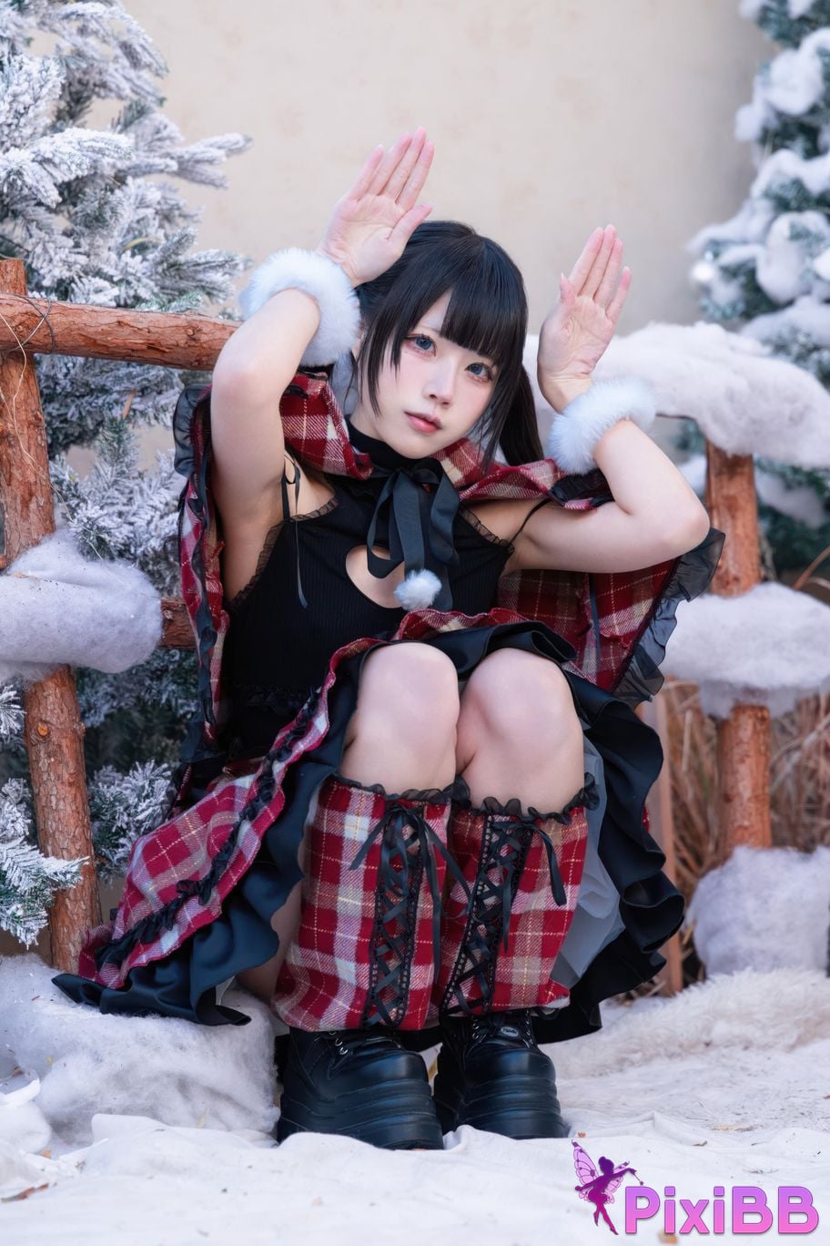 Cosplayer Shimizu Nagi Christmas day and night PixiBB.COM 046