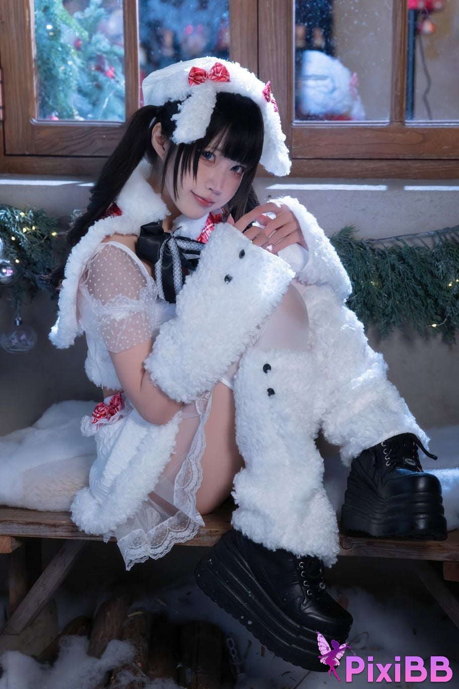 Cosplayer Shimizu Nagi Christmas day and night PixiBB.COM 076