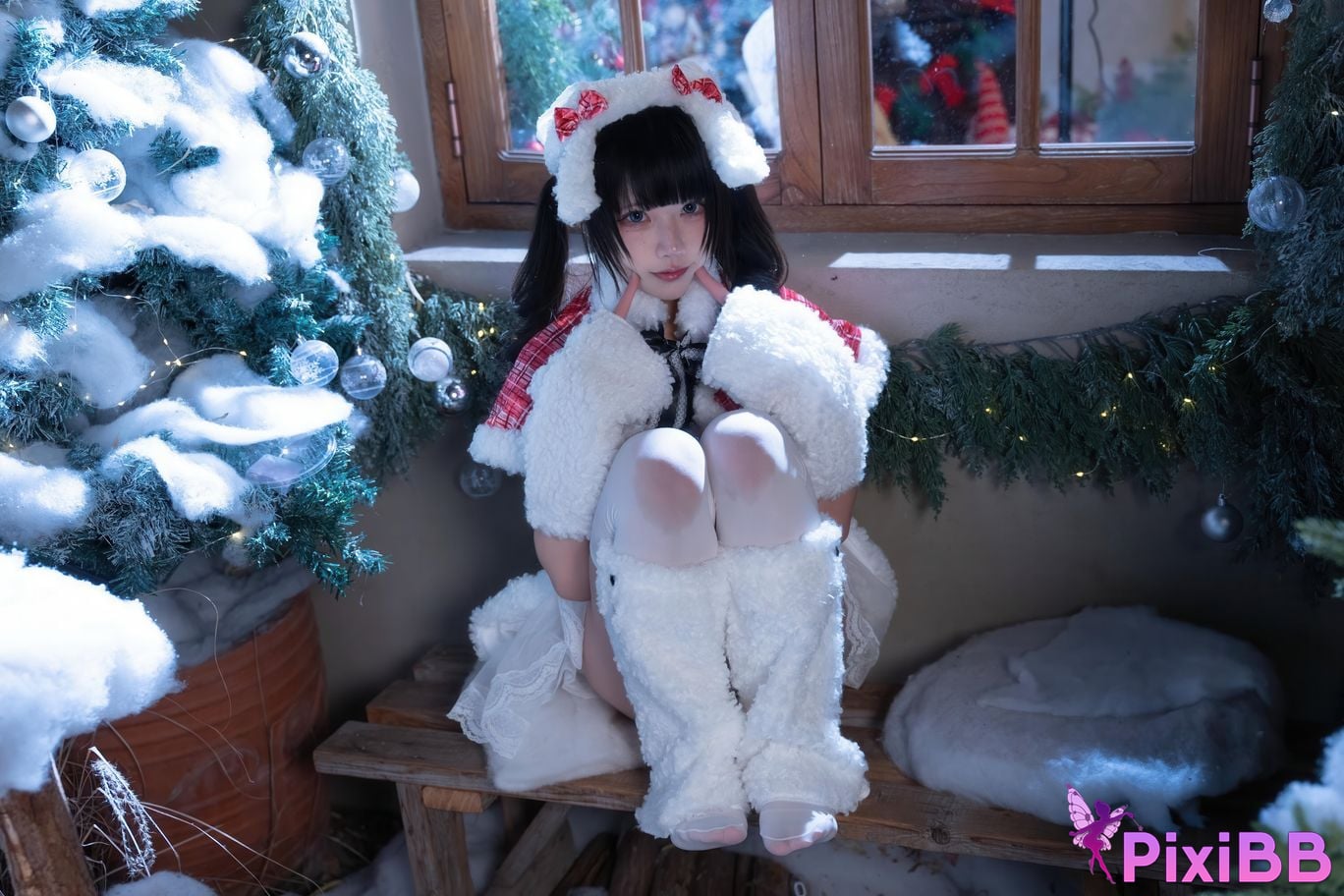 Cosplayer Shimizu Nagi Christmas day and night PixiBB.COM 084