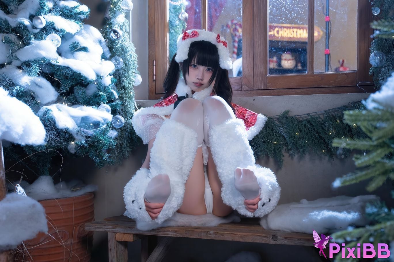 Cosplayer Shimizu Nagi Christmas day and night PixiBB.COM 089