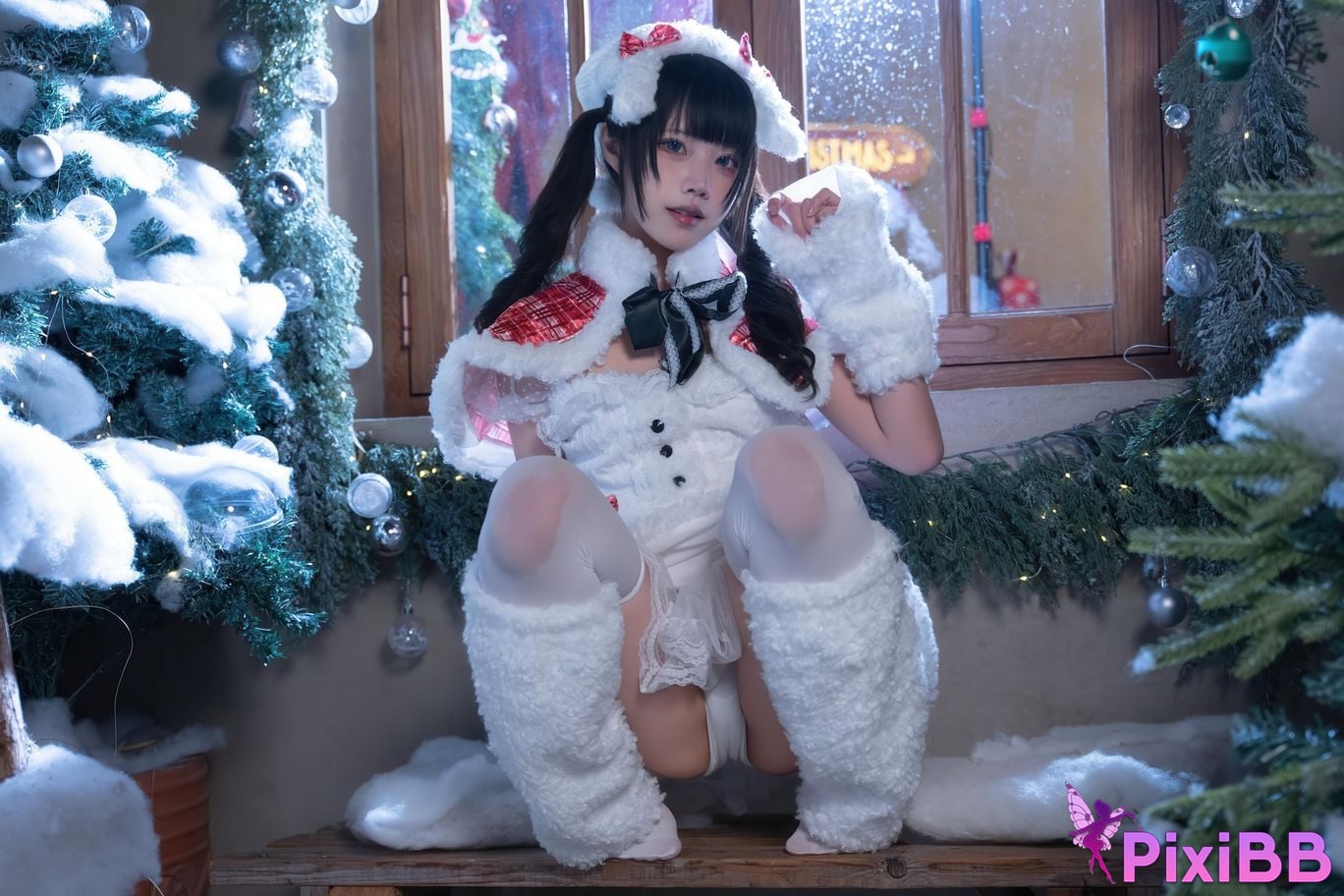Cosplayer Shimizu Nagi Christmas day and night PixiBB.COM 098