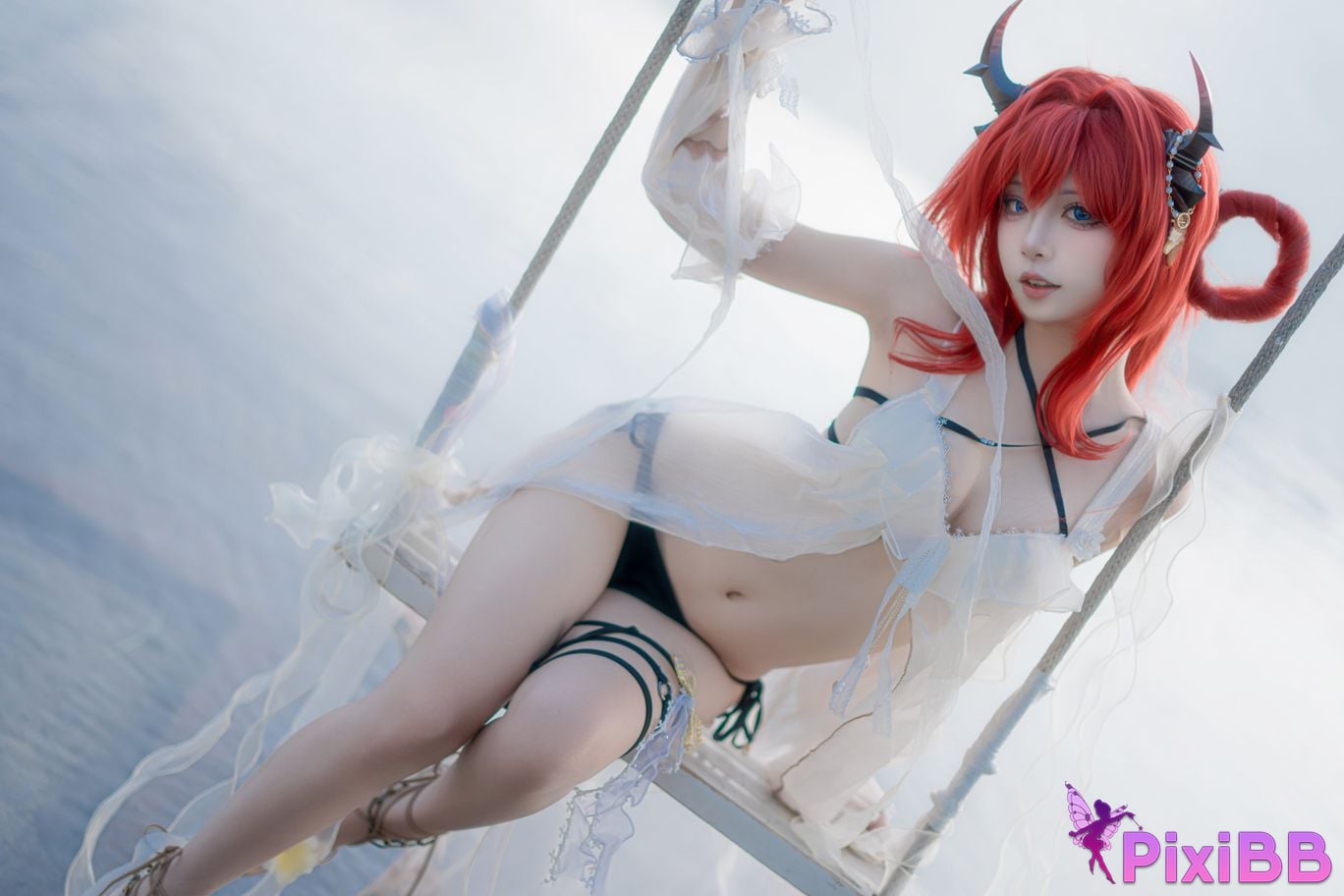 Cosplayer Zhiyue Etsu ko Arknights Shirter swimsuit PixiBB.COM 024
