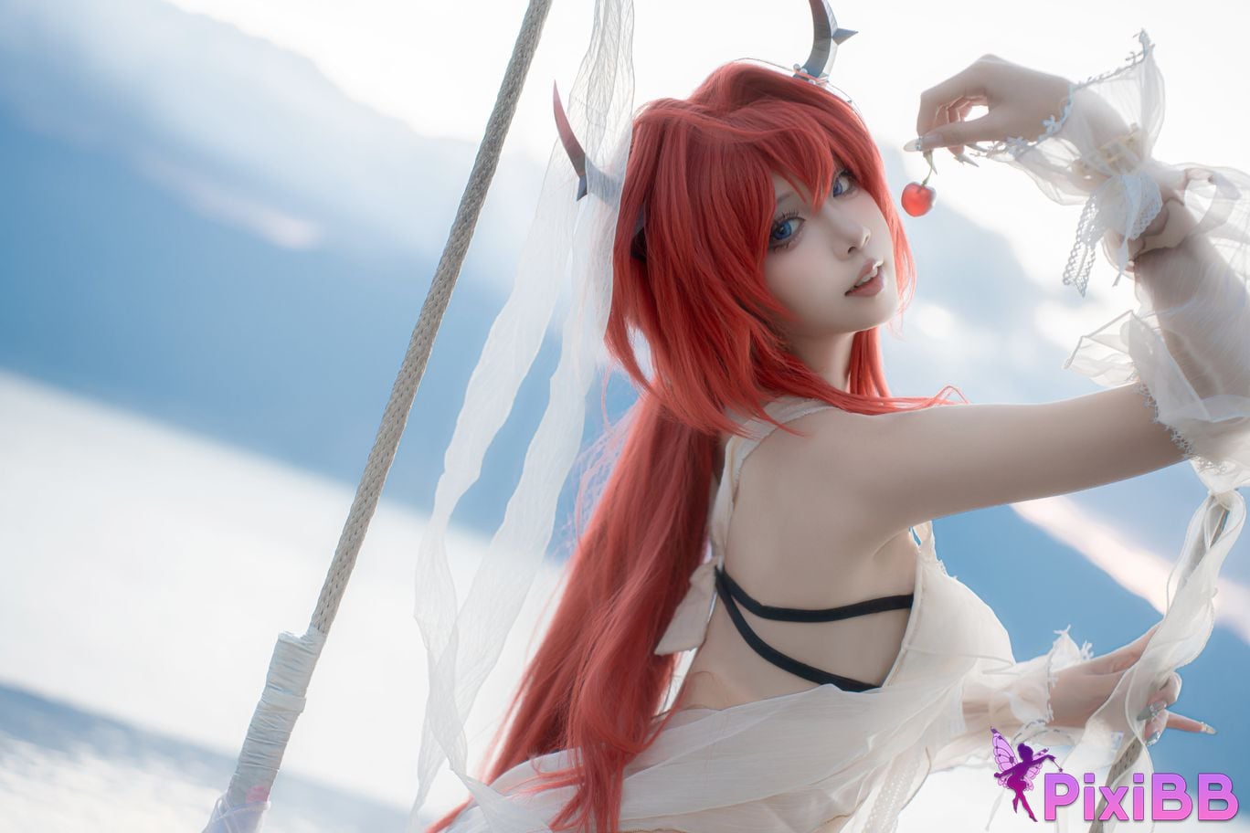 Cosplayer Zhiyue Etsu ko Arknights Shirter swimsuit PixiBB.COM 029