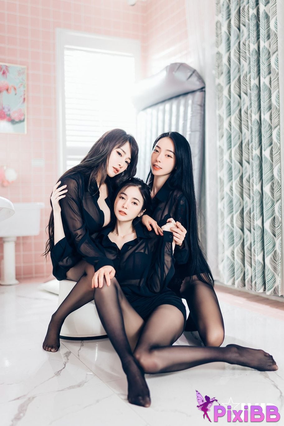 JVID Lele Le Piao Ge New boss subordinate The ultimate secret of inner less black stockings PixiBB.COM 012