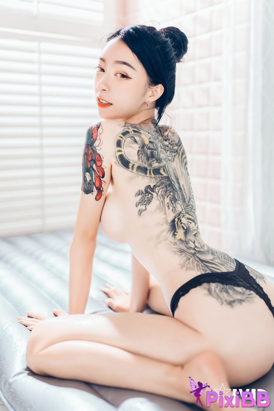 JVID Lele Le Piao Ge New boss subordinate The ultimate secret of inner less black stockings PixiBB.COM 063