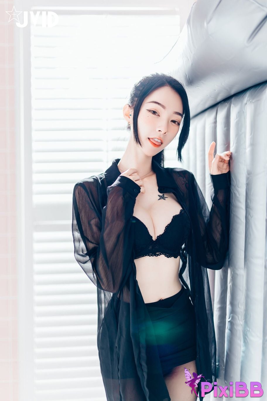 JVID Lele Le Piao Ge New boss subordinate The ultimate secret of inner less black stockings PixiBB.COM 089